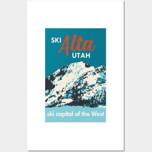 Ski Alta Vintage Poster Posters and Art